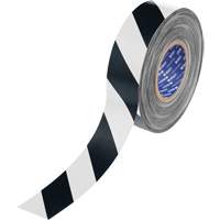 ToughStripe&reg; Max Floor Marking Tape, 2" x 100', Polyester, Black and White Dufferin Supply