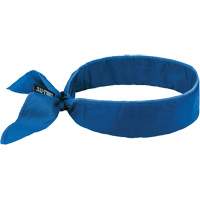 Chill-Its 6702 Cooling Headband with Embedded Polymers & Tie Closure, Blue Dufferin Supply