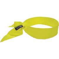 Chill-Its 6702 Cooling Headband with Embedded Polymers & Tie Closure, High Visibilty Lime-Yellow Dufferin Supply