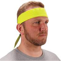Chill-Its 6702 Cooling Headband with Embedded Polymers & Tie Closure, High Visibilty Lime-Yellow Dufferin Supply