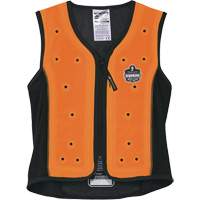 Chill-Its 6685 Dry Evaporative Cooling Vest with Zipper Closure, Medium, Orange Dufferin Supply