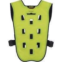 Chill-Its 6685 Dry Evaporative Cooling Vest with Zipper Closure, X-Small, High Visibility Lime-Yellow Dufferin Supply