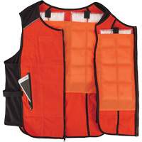 Chill-Its 6260 Lightweight Phase Change Cooling Vest with Rechargeable Packs, Small/Medium, Orange Dufferin Supply