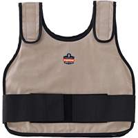 Chill-Its 6230 Standard Phase Change Cooling Vest with Rechargeable Packs, Small/Medium, Khaki Dufferin Supply