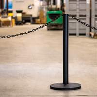 Industrial Stanchion Kit with Plastic Chain, 37" High, Red Dufferin Supply