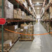 Magnetic Chain Barrier Warehouse Kit, Orange Dufferin Supply