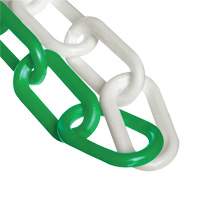 Bicolour Plastic Barrier Chain, Green/White Dufferin Supply