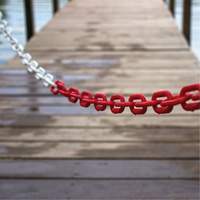 Bicolour Plastic Barrier Chain, Green/White Dufferin Supply