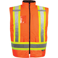 High-Visibility 7-in-1 Jacket, Polyester, High Visibility Orange, X-Small Dufferin Supply