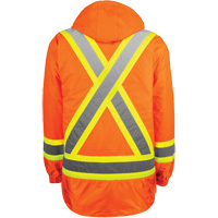 High-Visibility 7-in-1 Jacket, Polyester, High Visibility Orange, X-Small Dufferin Supply