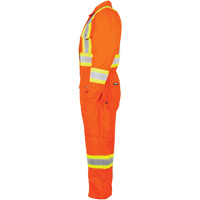 High-Visibility Lined Canvas Overalls, Small, High Visibility Orange Dufferin Supply