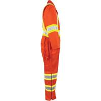 High-Visibility Unlined Coveralls, Small, High Visibility Orange Dufferin Supply