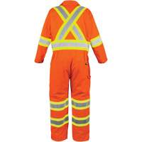 High-Visibility Unlined Coveralls, Small, High Visibility Orange Dufferin Supply