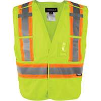High-Visibility 5-Point Tear Away Vest, High Visibility Orange, Medium/Small, Polyester Dufferin Supply