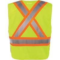 High-Visibility 5-Point Tear Away Vest, High Visibility Orange, Medium/Small, Polyester Dufferin Supply