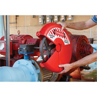 Dispositif de verrouillage coulissant pour vanne &agrave; opercule, Type Volant Dufferin Supply