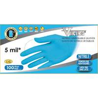 Gants jetables 34600, Petit, Nitrile, 5 mils, Sans poudre, Bleu Dufferin Supply