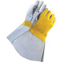 Soudeur doubl&eacute; avec poignet de 5", Cuir de vache refendu, Taille Taille unique Dufferin Supply