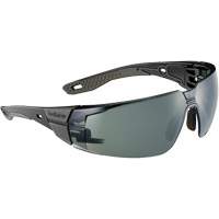 RUSH+ 2.0 M/L Safety Glasses with Black & Grey Frame, Grey/3.0 Lens, Anti-Fog/Anti-Scratch, ANSI Z87+ Dufferin Supply