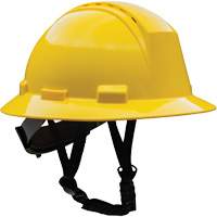 Kilimanjaro Full Brim Safety Helmet with HDPE Shell, Meets CSA Type 2, Ratchet Suspension, Vented Dufferin Supply