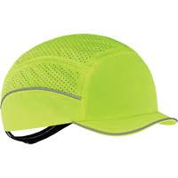Skullerz 8955 Lightweight Bump Cap Hat with Micro Brim, High Visibility Lime Green Dufferin Supply