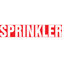 Marqueur de tuyau "Sprinkler", Autocollant, 1" h x 8" la, Blanc/rouge Dufferin Supply