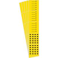 "Blank °F" Pipe Markers, Self-Adhesive, 2-1/4" H x 14" W, Black on Yellow Dufferin Supply