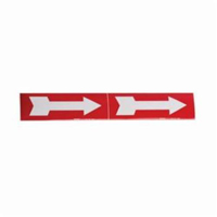 Arrow Pipe Markers, Self-Adhesive, 2-1/4" H x 7" W, White on Red SI721 | Dufferin Supply