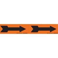 Arrow Pipe Markers, Self-Adhesive, 2-1/4" H x 7" W, Black on Orange SI723 | Dufferin Supply