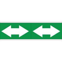 Dual Direction Arrow Pipe Markers, Self-Adhesive, 2-1/4" H x 7" W, White on Green SI729 | Dufferin Supply