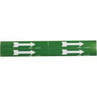 Arrow Pipe Markers, Self-Adhesive, 1-1/8" H x 7" W, White on Green SI733 | Dufferin Supply