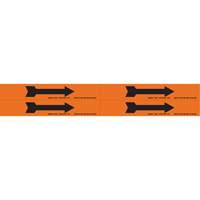 Arrow Pipe Markers, Self-Adhesive, 1-1/8" H x 7" W, Black on Orange SI734 | Dufferin Supply
