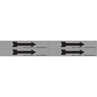 Arrow Pipe Marker, Self-Adhesive, 1-1/8" H x 7" W, Black on Aluminum SI736 | Dufferin Supply