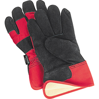 Gants d'ajusteur doubl&eacute;s pour l'hiver &agrave; chaleur sup&eacute;rieure, Grand, Paume en Cuir de vache refendu, Doublure en Thinsulate Dufferin Supply