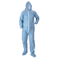 Pyrolon<sup>®</sup> Plus 2 FR Hooded Coveralls With Boots, 4X-Large, Blue, FR Treated Fabric SN359 | Dufferin Supply