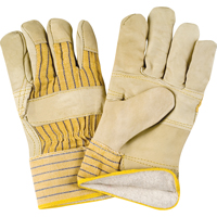Winter-Lined Patch-Palm Fitters Gloves, Large, Grain Cowhide Palm, Cotton Fleece Inner Lining SR521R | Dufferin Supply