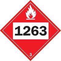Plaque-&eacute;tiquette TMD 1263 pour liquide inflammable peinture, Plastique Dufferin Supply