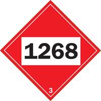 Plaque-&eacute;tiquette TMD 1268 pour distillats de p&eacute;trole, Plastique Dufferin Supply