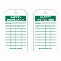 Safety Inspection Tags, Polyester, 4" W x 7" H, English Dufferin Supply