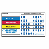 Protective Equipment Labels, Polyester, Sheet, 5" L x 3" W SY712 | Dufferin Supply