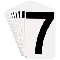 Quick-Align<sup>®</sup> Individual Gothic Number and Letter Labels, 7, 4" H, Black on Yellow SZ985 | Dufferin Supply
