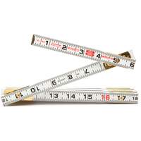 Red End&reg; Masonry Rule, 6' L, Wood, 1/16" Graduations Dufferin Supply