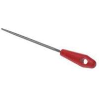 File with Red Handle, 8" L, Round, Bastard Cut Dufferin Supply