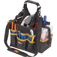 Large Electrical & Maintenance Tool Carrier, Polyester, 23 Pockets, Black Dufferin Supply