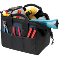 Sac &agrave; outils BIGMOUTH, Polyester, 23 pochettes, Noir Dufferin Supply