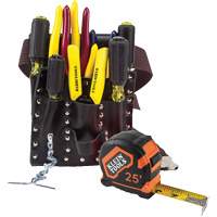 ENS OUTILS ELECTRICIEN A/POCHETTE CEINTURE, Cuir, Blanc Dufferin Supply