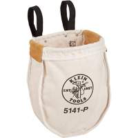 Utility tool Bag with Loop Connection, Canvas, 2 Pockets, Beige/Black Dufferin Supply