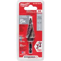 #4 Shockwave Impact Duty Step Drill Bit, 3/16" - 7/8" , 1/16" Increments, Titanium Dufferin Supply