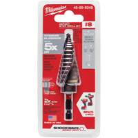 #8 Shockwave Impact Duty Step Drill Bit, 1/2" - 1" , 1/16" Increments, Titanium Dufferin Supply
