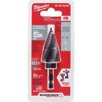 #9 Shockwave Impact Duty Step Drill Bit, 7/8" - 1-1/8" , 1/4" Increments, Titanium Dufferin Supply